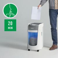 Leitz IQ OptiMax Home Office 225 papiervernietiger Microversnippering 58 dB Grijs, Wit - thumbnail