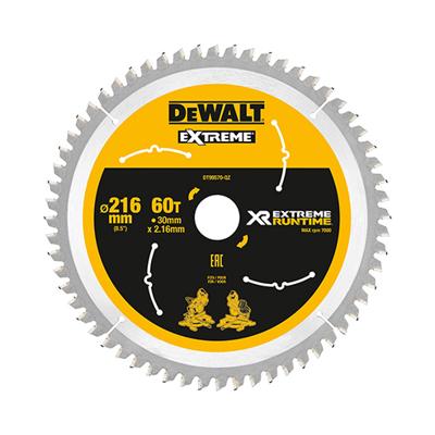 DeWalt Accessoires Extreme Runtime Cirkelzaagblad 216mm x 30mm 60T - DT99570-QZ