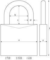 ABUS Cilinderhangslot | breedte slotlichaam 29 mm | messing gelijksluitend | 1 stuk - 11821 11821 - thumbnail