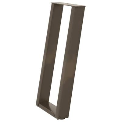 Console tafelpoten 2st U-vormig 38x(72-73)cm staal naturel - thumbnail