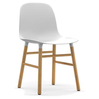 Normann Copenhagen Form eetkamerstoel White vierpoot eikenhout