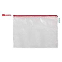 Opbergtas Tarifold met rits 330x240mm PVC rood - thumbnail