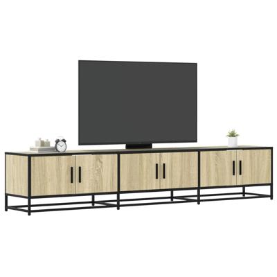 Tv-meubel 210x35x41 cm bewerkt hout sonoma eikenkleurig
