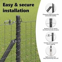 VidaXL Afrasteringspaal 7 pcs grijs staal - thumbnail