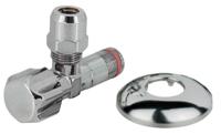 Kirchhoff Haakse-kraan, 1/2"ET x 3/8"ET x 10 mmQ, met rozet, zelfdichtend - 98480400 - thumbnail