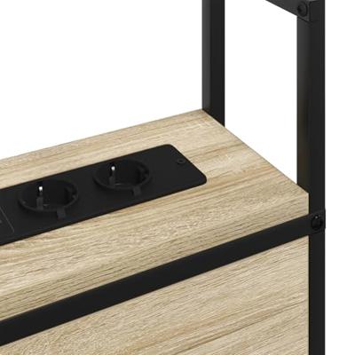Opberghoofdbord met hoofdeinde met opslag Sonoma eiken 200 cm Bewerkt hout Opberghoofdbord met hoofdeinde met opslag Sonoma eiken 200 cm Bewerkt hout
