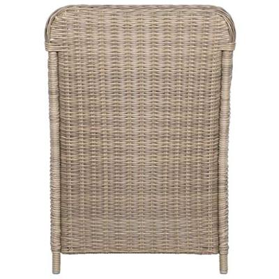 Tuinstoelen 2 st met kussens poly rattan bruin