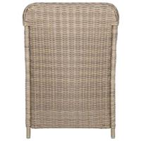 Tuinstoelen 2 st met kussens poly rattan bruin - thumbnail