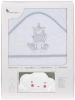 Interbaby Badcape En Nachtlamp 100 Cm Katoen Wit 2-delig - thumbnail