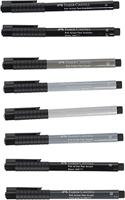 Faber Castell FC-167107 Tekenstift Faber-Castell Pitt Artist Pen Manga 8-delig Etui Basic - thumbnail