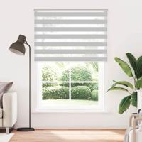 VidaXL Zebra rolgordijn 160x230 cm stofbreedte 155,9 cm lichtgrijs - thumbnail