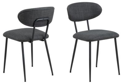 Bendt Eetkamerstoel 'Puja' Stof, kleur Donkergrijs
