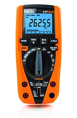 HT Instruments HT63 Multimeter Digitaal CAT III 1000 V, CAT IV 600 V Weergave (counts): 6000 HT Instruments HT63 Multimeter Digitaal CAT III 1000 V, CAT IV 600 V Weergave (counts): 6000