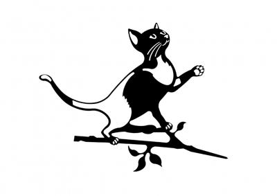 Geluksdier Kat metaal