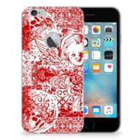 Silicone Back Case Apple iPhone 6 Plus | 6s Plus Angel Skull Rood - thumbnail