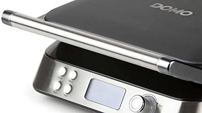 DOMO DO9219W Wafelijzer Met display, Inklapbaar RVS