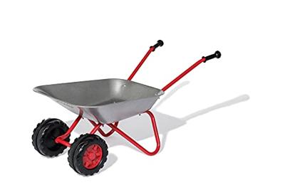 Rolly Toys Kruiwagen metaal dubbelwiel grijs/rood - thumbnail