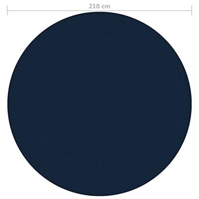 VidaXL Zwembadfolie solar drijvend 210 cm pe zwart en blauw