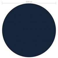 VidaXL Zwembadfolie solar drijvend 210 cm pe zwart en blauw - thumbnail