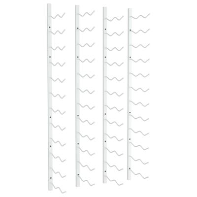 Wijnrekken 2 st wandmontage voor 24 flessen ijzer wit