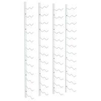 Wijnrekken 2 st wandmontage voor 24 flessen ijzer wit - thumbnail