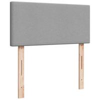 Ottoman bed met matras 80x200cm stof lichtgrijs - thumbnail