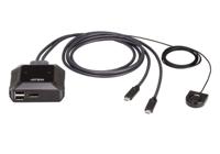 ATEN US3312 2-Port USB-C 4K DisplayPort KVM-switch 4096 x 2160 Pixel - thumbnail