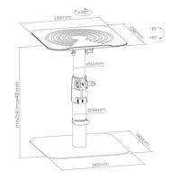 My Wall HS31L Luidsprekerstaander 2-voudig Zwart Kantelbaar, In hoogte verstelbaar - thumbnail