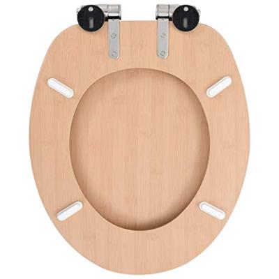 VidaXL Toiletbril met soft-close deksel bamboe mdf