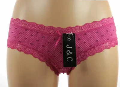 J&C string / hipster katoen Spikkel - S - Roze - S - S - S - S - S - S - S - S