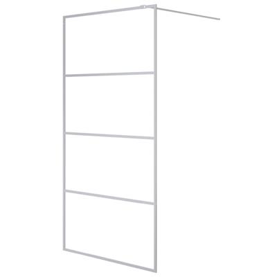 Inloopdouchewand 100x195 cm transparant ESG-glas zilverkleurig