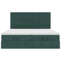 Ottoman bed met matrassen en LED's 180x200cm fluweel - thumbnail