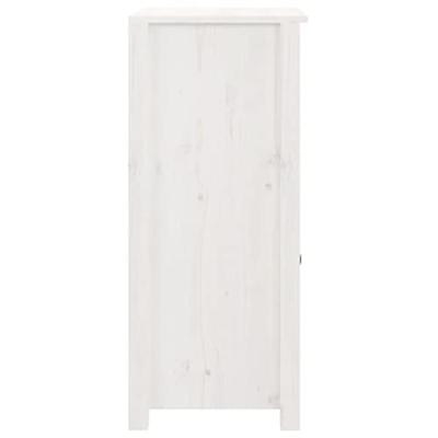 Dressoirs 2 st 40x35x80 cm massief grenenhout wit