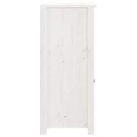 Dressoirs 2 st 40x35x80 cm massief grenenhout wit - thumbnail