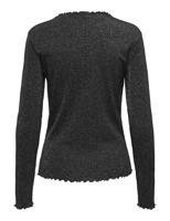 Only Onlemma Ls Glitter Top Jrs Noos T-shirt Lange Mouw Black Glitter - thumbnail