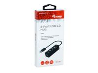 Equip 128955 USB 2.0-hub 4 poorten Zwart - thumbnail