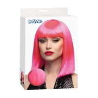 Boland Pruik dance neon roze - thumbnail