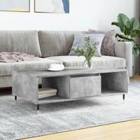 Salontafel 104x60x35 cm bewerkt hout betongrijs - thumbnail