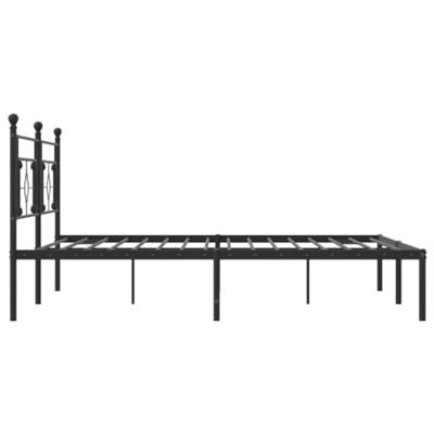 Bedframe met hoofdbord metaal zwart 200x200 cm Bedframe met hoofdbord metaal zwart 200x200 cm