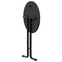 Eettafel 80x110 cm bewerkt hout en staal zwart - thumbnail