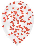 Ballonnen Confetti Hartjes Rood (6st) - thumbnail