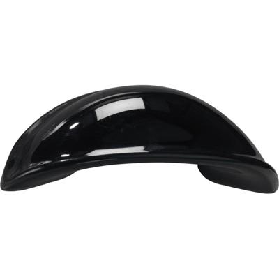 Schelpgreep porselein zwart Schelpgreep porselein zwart