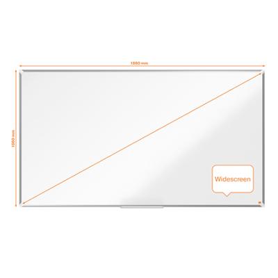 Nobo Premium Plus Widescreen magnetisch whiteboard, gelakt staal, ft 188 x 106 cm