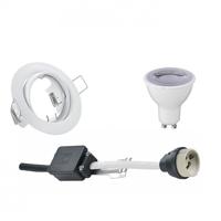 Dimbare LED Inbouwspot Set GU10 - Mat Wit - 6W - 3000K - Warm Wit - thumbnail