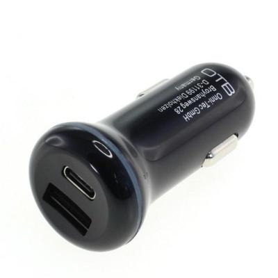Compacte 2 poorts USB-C én USB autolader - ondersteunt USB-PD - 30W Compacte 2 poorts USB-C én USB autolader - ondersteunt USB-PD - 30W