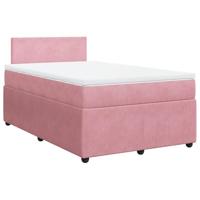 Boxspring met matras fluweel roze 120x190 cm - thumbnail