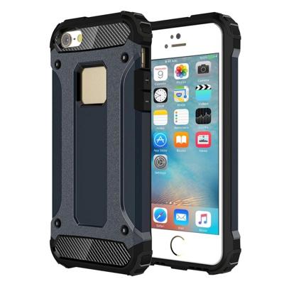 Harde Armor TPU + PC combinatie Case voor iPhone iPhone SE & 5 & 5s (donkerblauw) Harde Armor TPU + PC combinatie Case voor iPhone iPhone SE & 5 & 5s (donkerblauw)