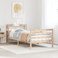 Bedframe met hoofdbord massief grenenhout 100x200 cm - thumbnail