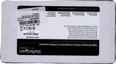 StarTech.com VGA naar Composiet of S-Video Converter/Adapter tot max. 1600x1200, VGA (bus) Composiet (female) S-Video (female)