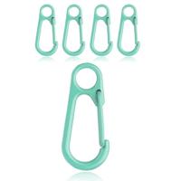 Set van 5 Gekleurde Karabijnhaken - Groen - thumbnail